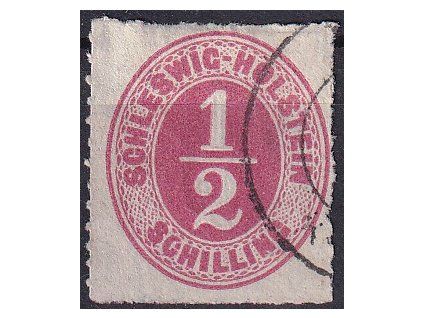 Schleswig-Holstein Mi 8 razítkované