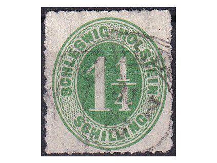 Schleswig-Holstein Mi 9 razítkované
