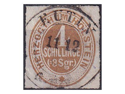 Schleswig-Holstein Mi 25 razítkované