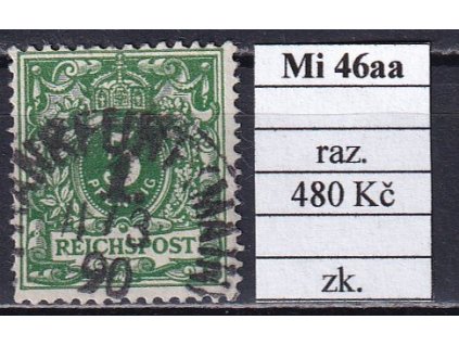 Deutsches Reich Mi 46 aa razítkované zkoušené