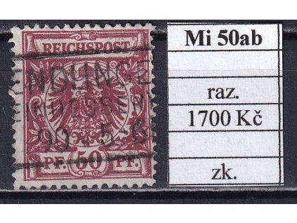 Deutsches Reich Mi 50 ab razítkované zkoušené