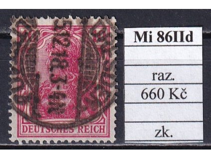 Deutsches Reich Mi 86 IId razítkované zkoušené