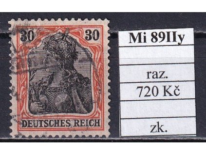 Deutsches Reich Mi 89 IIy razítkované zkoušené