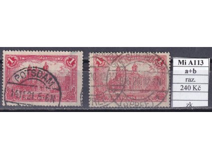 Deutsches Reich Mi A 113 a+b razítkované zkoušené