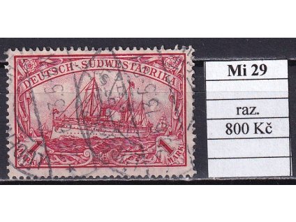 Deutsch - Sudwestafrika Mi 29 razítkované