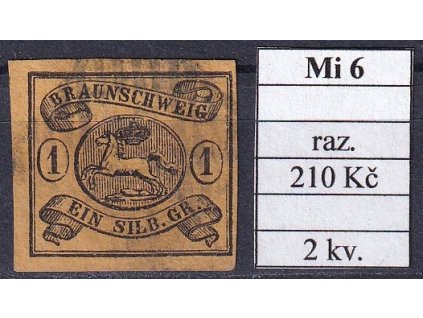 Braunschweig Mi 6 razítkované 2 kvalita