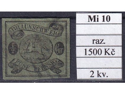 Braunschweig Mi 10 razítkované 2 kvalita