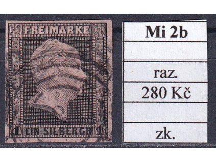 Preussen Mi 2b razítkované zkoušené