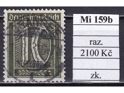 Deutsches Reich Mi 159 b razítkované zkoušené