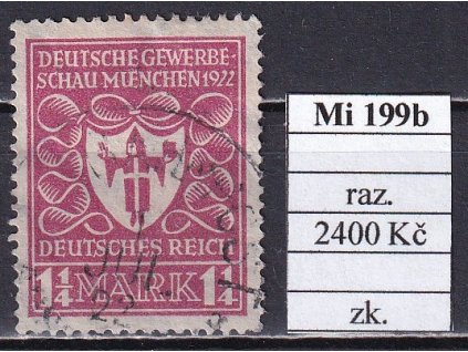 Deutsches Reich Mi 199 b razítkované zkoušené