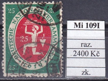 Deutsches Reich Mi 109 I razítkované zkoušené