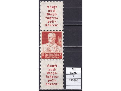 Deutsches Reich Mi S 226 po nálepce