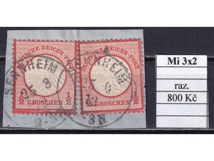 Deutsches Reich Mi 3x2 razítkované