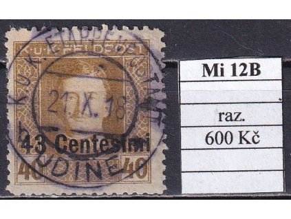 Feldpost Itálie Mi 12 B razítkované