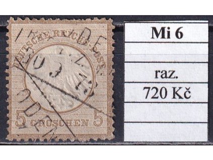 Deutsches Reich Mi 6 razítkované