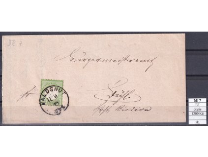 Deutsches Reich Mi 7 EF dopis zkoušené