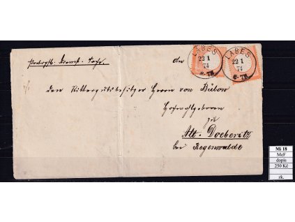 Deutsches Reich Mi 18 MeF dopis zkoušené