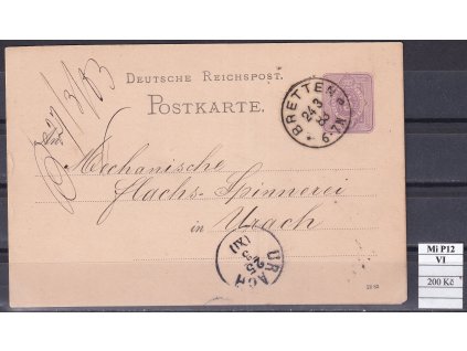 Deutsches Reich Mi P12 VI dopisnice