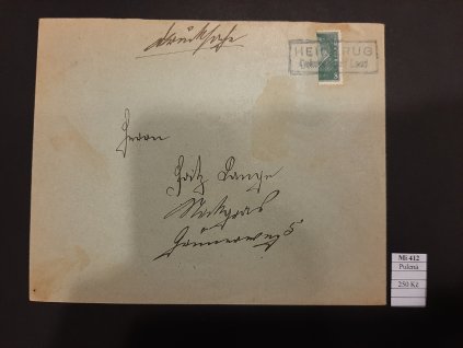 Deutsches Reich Mi 412 půlená na dopise
