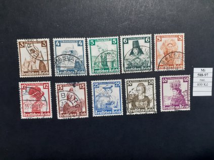 Deutsches Reich Mi 588-97 razítkované