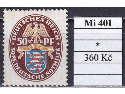 Deutsches Reich Mi 401 po nálepce