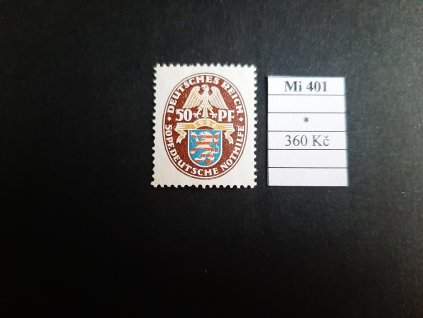 Deutsches Reich Mi 401 po nálepce