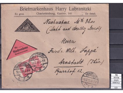 Deutsches Reich Mi A 113 a EF dopis