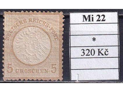 Deutsches Reich Mi 22 po nálepce