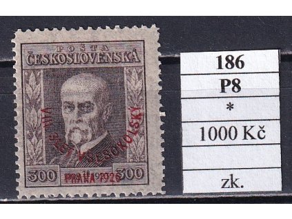 ČSR I 186 P8 po nálepce zkoušené