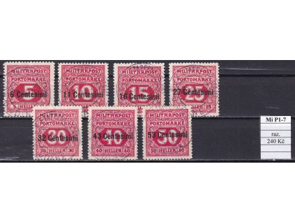 Feldpost Itálie Mi P1-7 razítkované