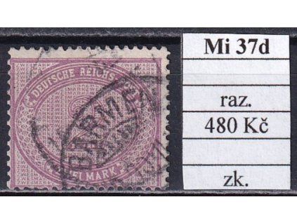 Deutsches Reich Mi 37 d razítkované zkoušené