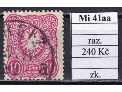 Deutsches Reich Mi 41 aa razítkované zkoušené