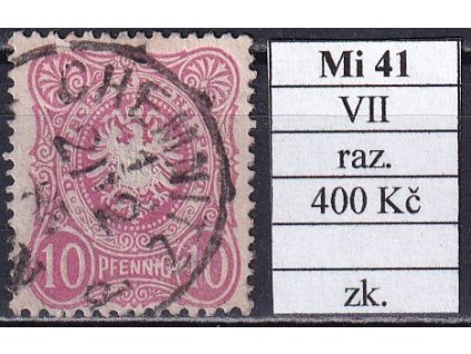 Deutsches Reich Mi 41 VII razítkované zkoušené