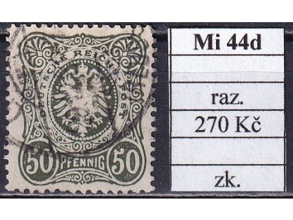 Deutsches Reich Mi 44 d razítkované zkoušené