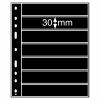 Plastové listy Leuchtturm Optima 7S - černé, 10 ks