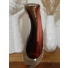 Rubínová váza z hutního skla - Art Glass PRINC