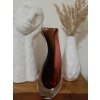 Rubínová váza z hutního skla - Art Glass PRINC