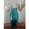 Tyrkysová váza z hutního skla - Miloslav Klinger