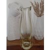 Krásná citrínová váza s rytinou - Miloslav Klinger