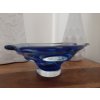 Modrá mísa z hutního skla - Josef Hospodka