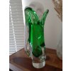 Luxusní zelená váza z hutního skla - Egermann