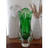 Luxusní zelená váza z hutního skla - Egermann