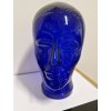 Nádherná kobaltová skleněná hlava