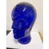 Nádherná kobaltová skleněná hlava