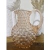 Nádherný růžový džbán HOBNAIL