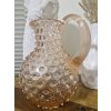 Nádherný růžový džbán HOBNAIL