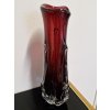 Rubínová váza z hutního skla - Josef Hospodka