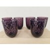 Fialové skleničky z foukaného skla - EGERMANN