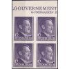 Generalgouvernement Mi 74 U čtyřblok svěží