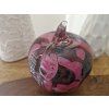 Skleněné jablko „Fuchsia Pop“ – unikátní autorský objekt